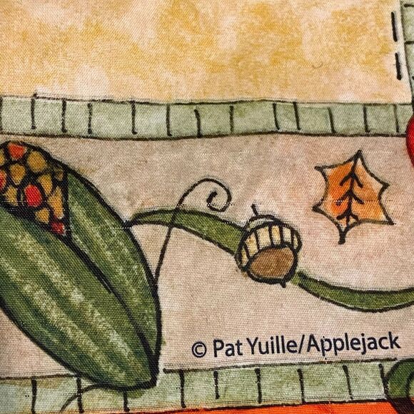 Pat Yuille Applejack Garden Flag Thanksgiving Blessings Signed Classroom Banner - Picture 3 of 5